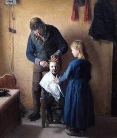 At the Hairdresser by Anna Ancher